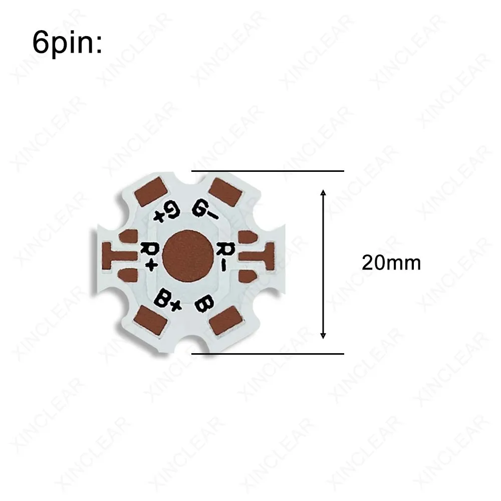 Imagem -05 - Placa de Base de Alumínio para Dissipador de Calor 1w 3w 5w Led Placa de Base Pcb 20 mm Estrela Rgb Rgbw Sistema de Resfriamento Faça Você Mesmo para w Contas de Lâmpada