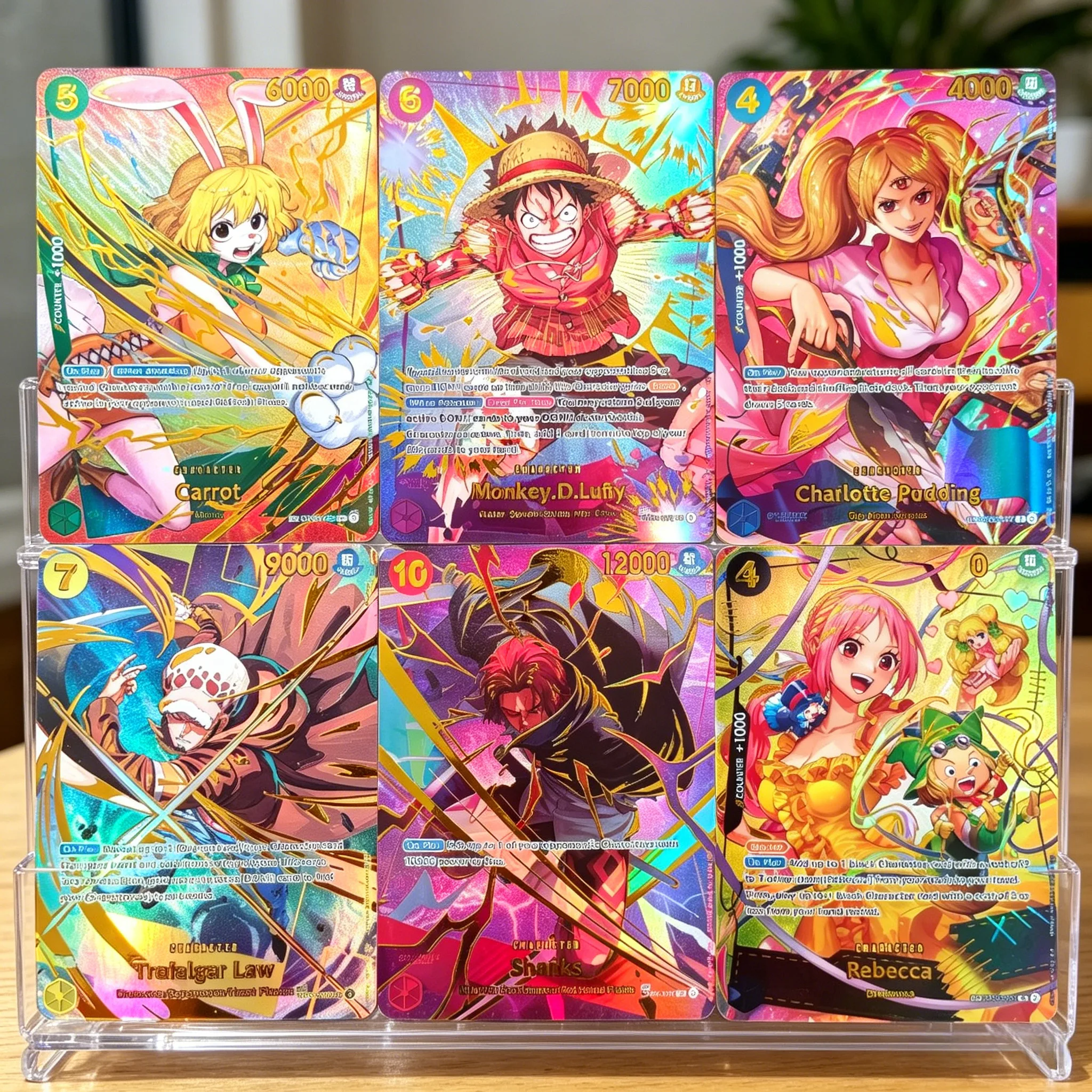 Proxy ONE PIECE Anime SP Karte THE BEST VOl.2 PRB-02 Luffy Carrot Pudding Law Shanks Rebecca Englische TCG Anime-Karte