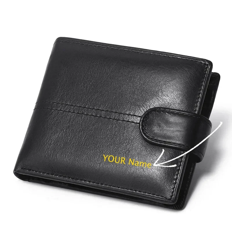 Rfid Leather Customized Wallets and Cardholders with Coin Pocket Dollar Personalised Wallet Real Leather Purse for Men