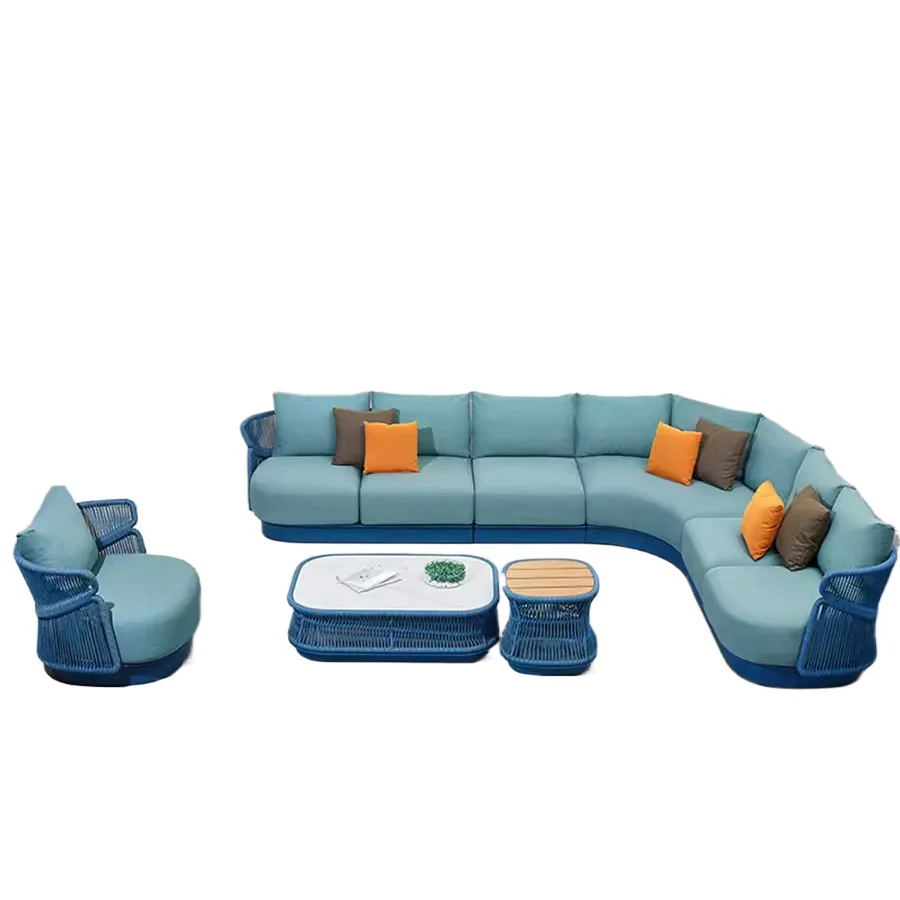 

Rattan rain and sun protection outdoor sofa leisure courtyard terrace furniture