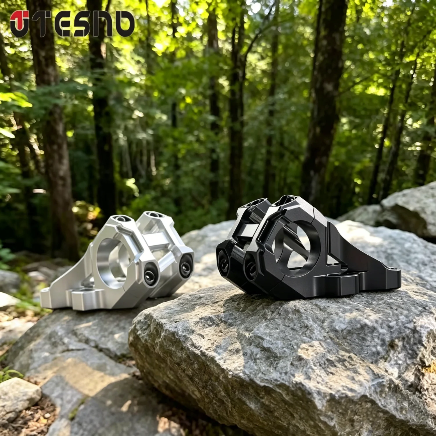 

TESNO CNC Aluminum Bicycle Stem 31.8mm Handlebar 28.6mm Fork High Strength Shock Absorption MTB Bike Stem Cycling Accessory