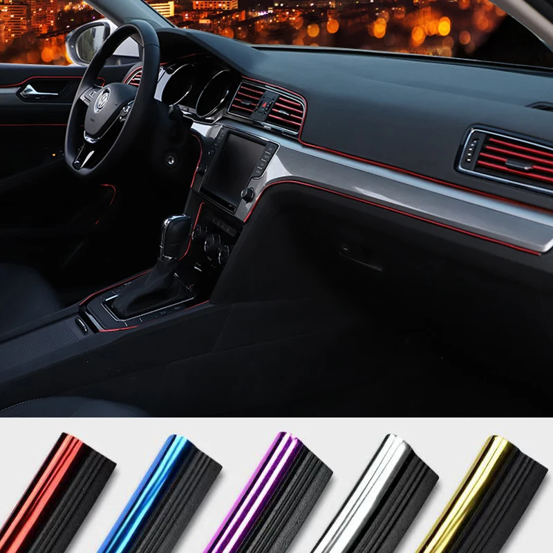 Car Moulding Trim Strip Interior Detachable Gap Decoration Strip Protector PVC for Auto Car Dashboard  Panel Door Edge image 4