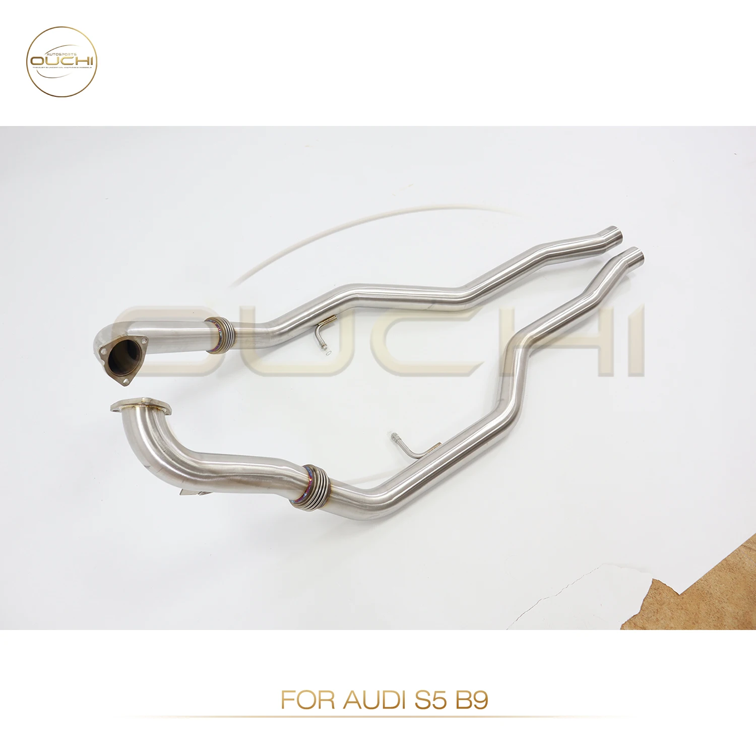 

OUCHI Exhaust System Stainless Steel Performance Middle Pipe for Audi S4 S5 B9 3.0T Straight Tube