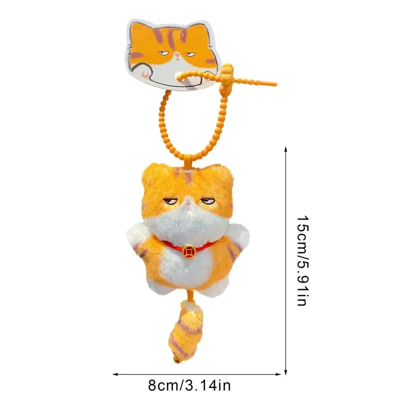 猫のぬいぐるみキーホルダー,かわいい装飾品,柔らかいバックパックアクセサリー,収集可能な人形,家の装飾