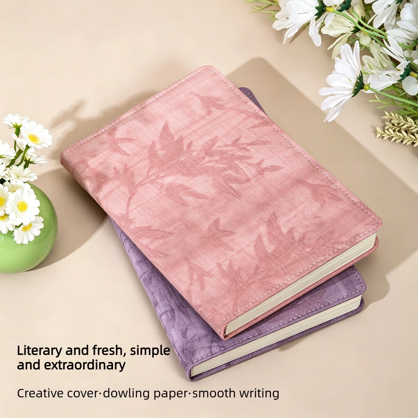 A5 Embroidered Fabric Notebook, Retro Notepad, Thickened Diary, Fabric Hand-held Notebook, Portable Workbook