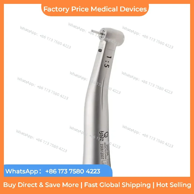 2026 BESTO Electric 1:5 Fiber Optic Increasing Contra Angle Stainless Steel Handpiece Red Ring E-type fastshipping