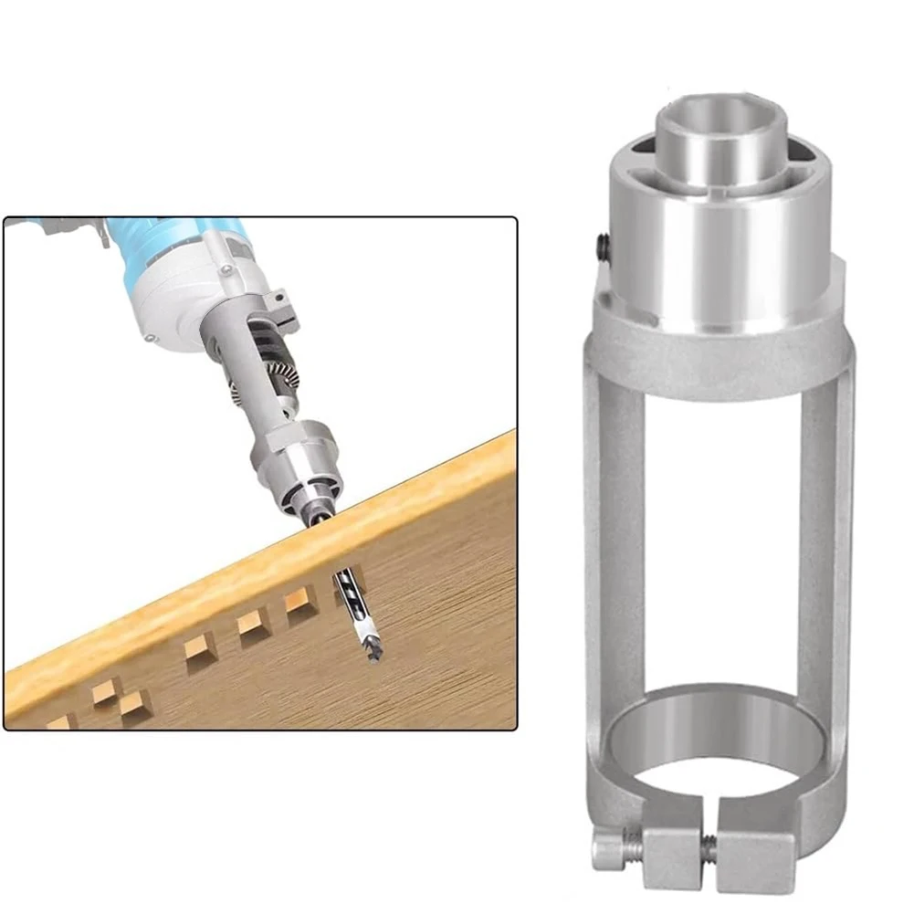1PCS Square Hole Drill Bit Adapter,  Square Hole Drill Bit Adapter Fixed Bracket For Woodworking, The Adapter Delivers Smooth