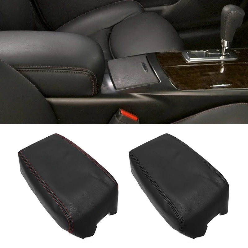 Soft Leather Armrest Cover For Nissan Maxima 2009 2010 2011 2012 2013 2014 Car Center Control Armrest Box Surface Cover Trim