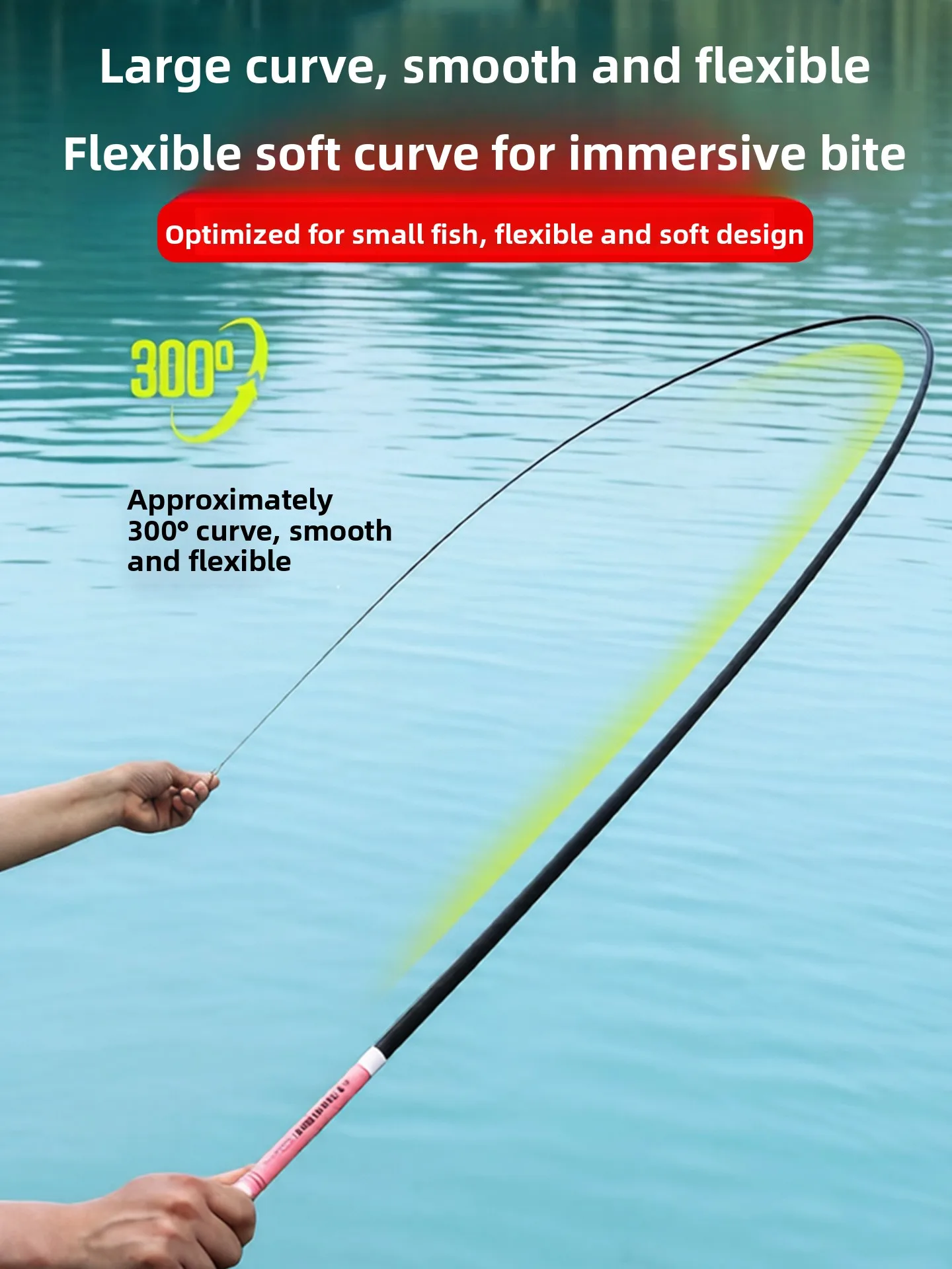 Ultra-Light Fishing Rod Set Short Section Outdoor Ready to Fish Portable Children's Fishing Rod Stream Rod Carbon Fiber Soft Tip