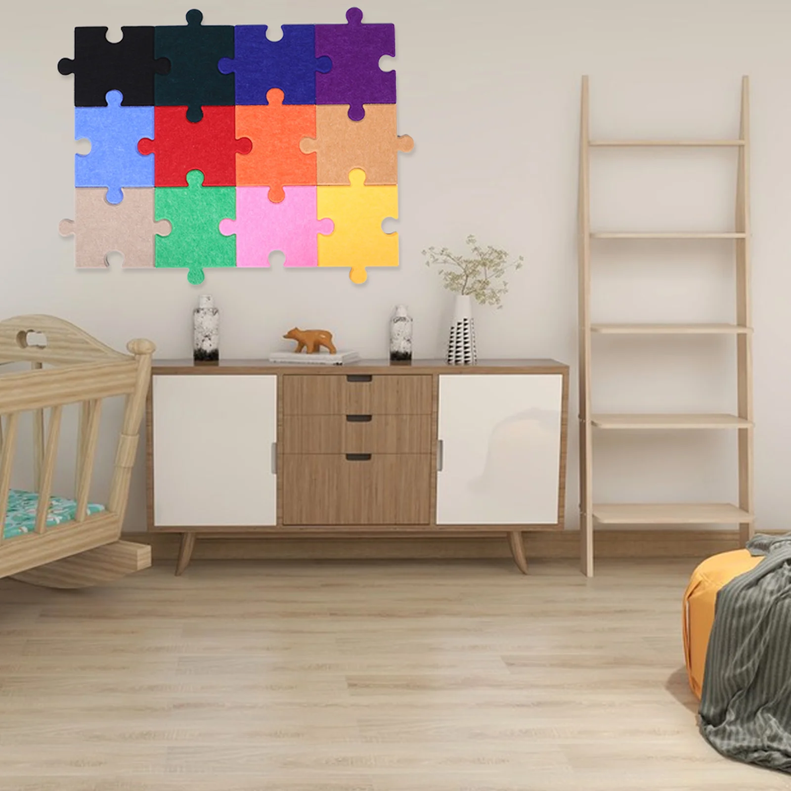 

1 Set Puzzle Felt Board Tiles For Walls Self Adhesive Bulletin Board Wall Protection Stickers Decorative Cork Boards Soundproof