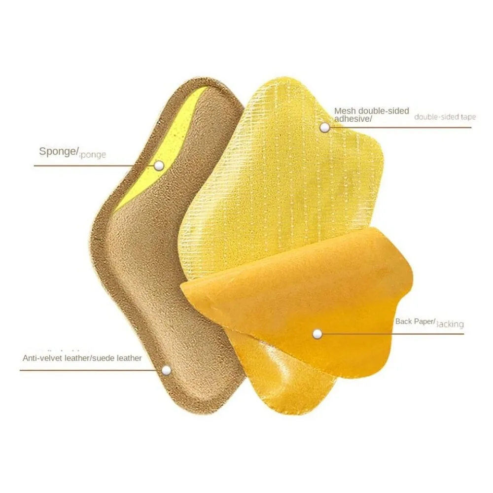 New Soft Back Heels Pads Anti Wear Springback Leather Heel Patch Prevent Dropping Stealth Foot Care Tools