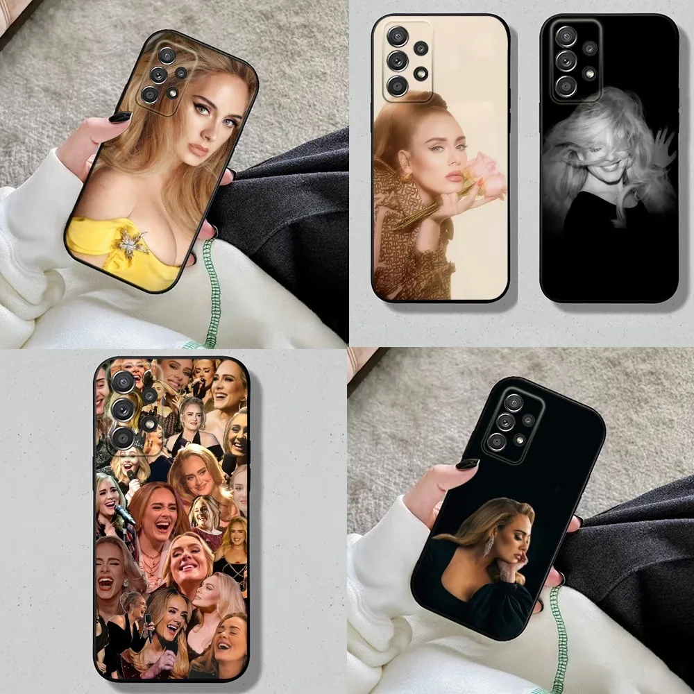 A-Adele Singer Phone Case For Samsung S24,S23,S22,S21,S20,S10,S10E,S9 Plus FE Note 20 Plus Soft Black Cover Shell