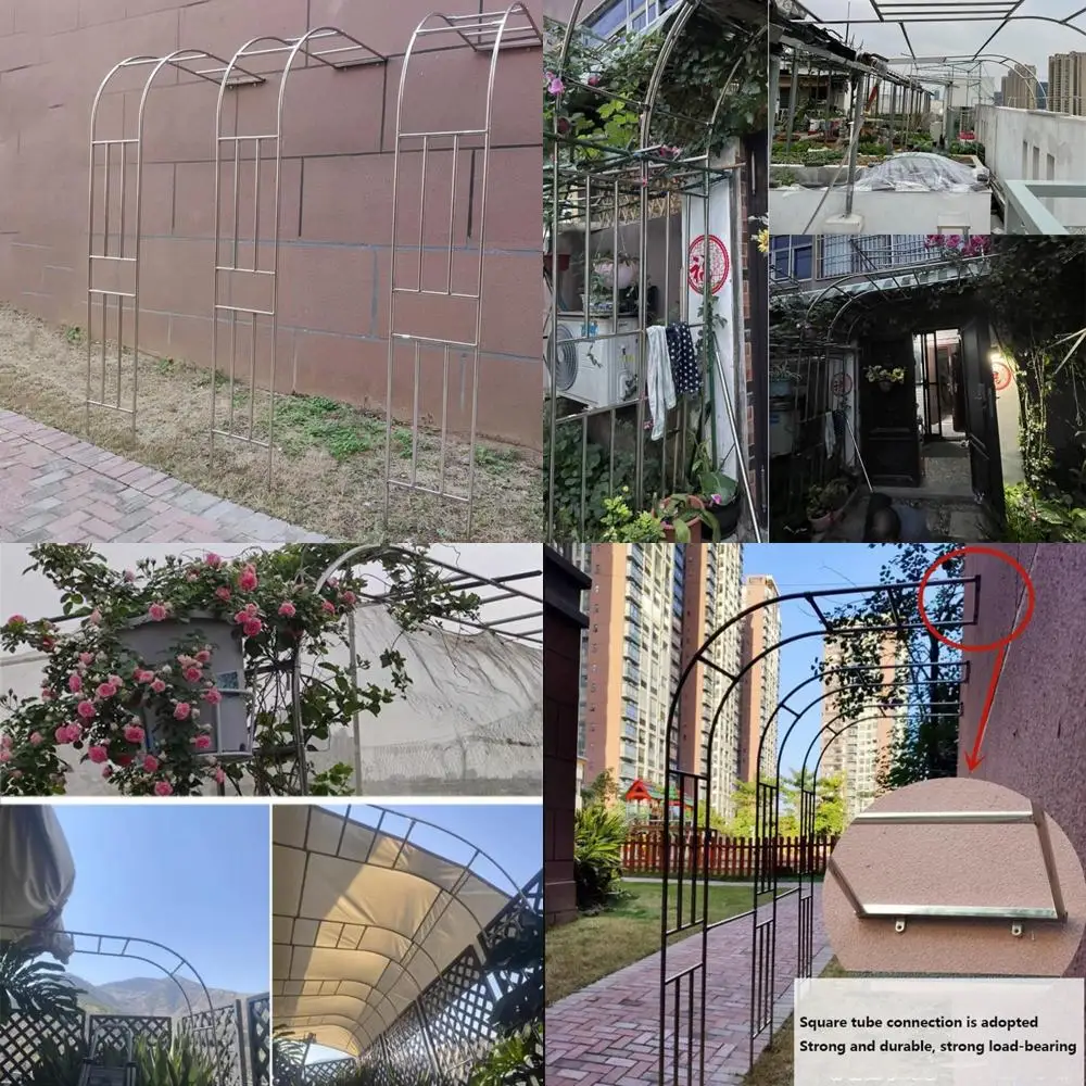 

Настенная металлическая садовая арка для вьющихся растений и цветов, идеально подходит для винограда и роз