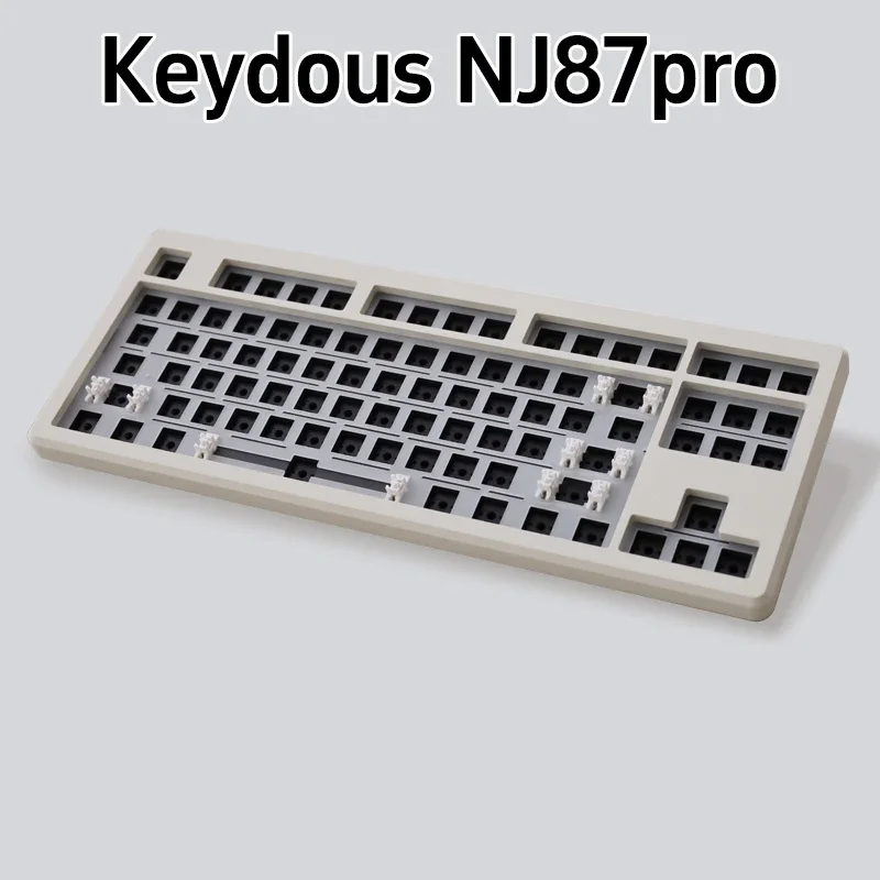 Keydous-Kit de teclado mecánico Nj87pro, teclado inalámbrico de tres modos, junta de aleación de aluminio, intercambio en caliente, personalizado, para oficina