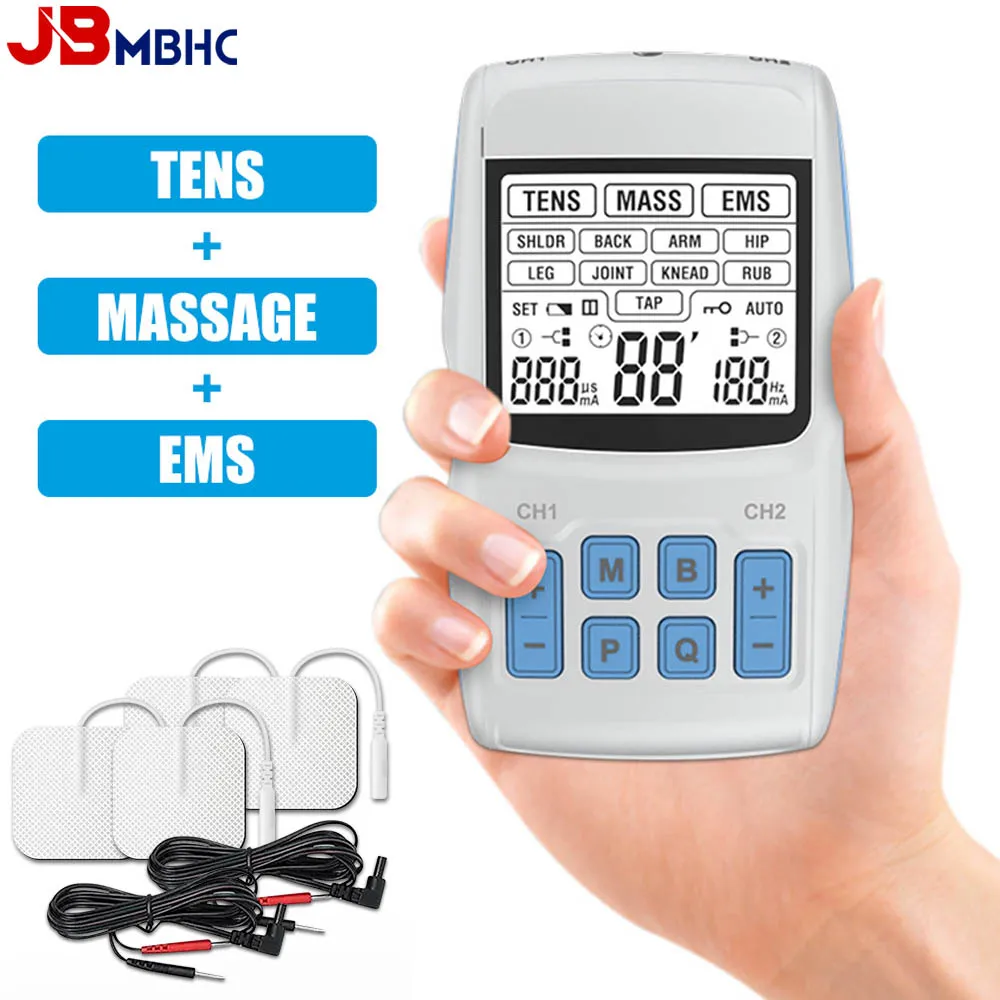 

EMS Electric Muscle Therapy Stimulator 36 Modes Tens Unit Machine Meridian Physiotherapy Pulse Acupuncture Therapy Body Massager