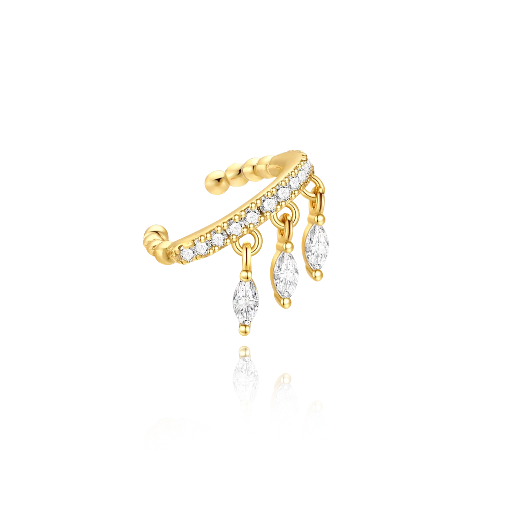 CANNER 1 ST 925 Sterling Zilveren Ketting Kwastje Geometrische CZ Platte Kop Piercing Oor Bot Nagel Voor Vrouwen Ins Ster Maan Stud oorbel
