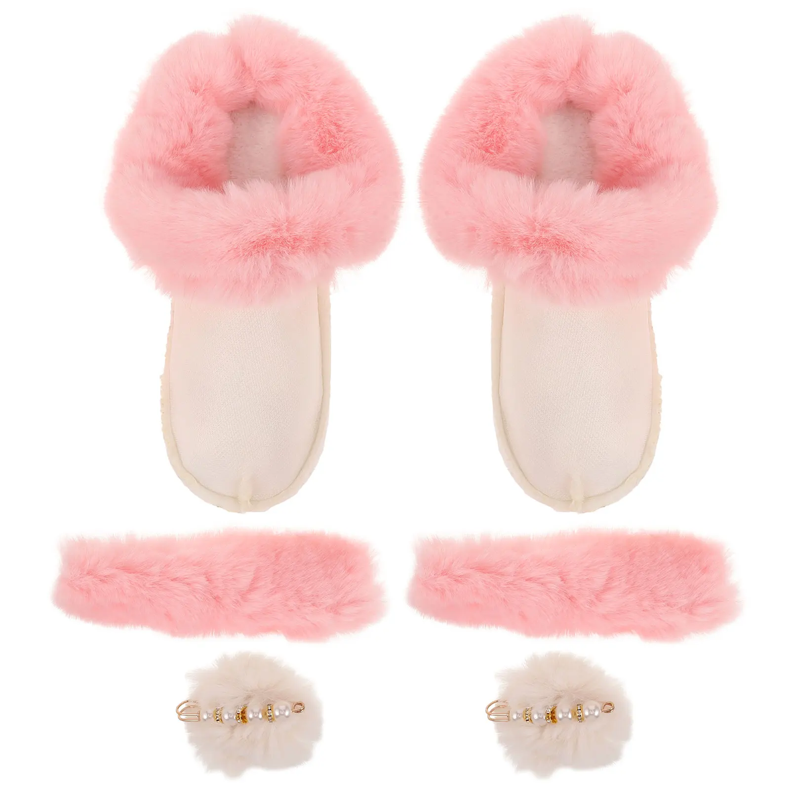 

Warm Fleece Cotton Cover Stockings-Baibaibai-42-43) Removable Washable Shoe Thick Clogs