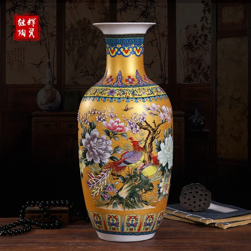 

Jingdezhen Ceramic Vase Vintage Chinese Traditional Vases Home Decoration Animal Vase Fine Smooth Surface Furnishing Articles