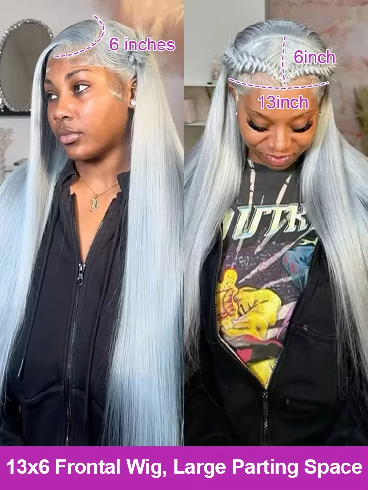 30-дюймовый серебристо-серый прямой парик из натуральных волос 13x4 с кружевной фронтальной частью, цветные парики из человеческих волос Hd, прозрачный кружевной фронтальный парик для женщин