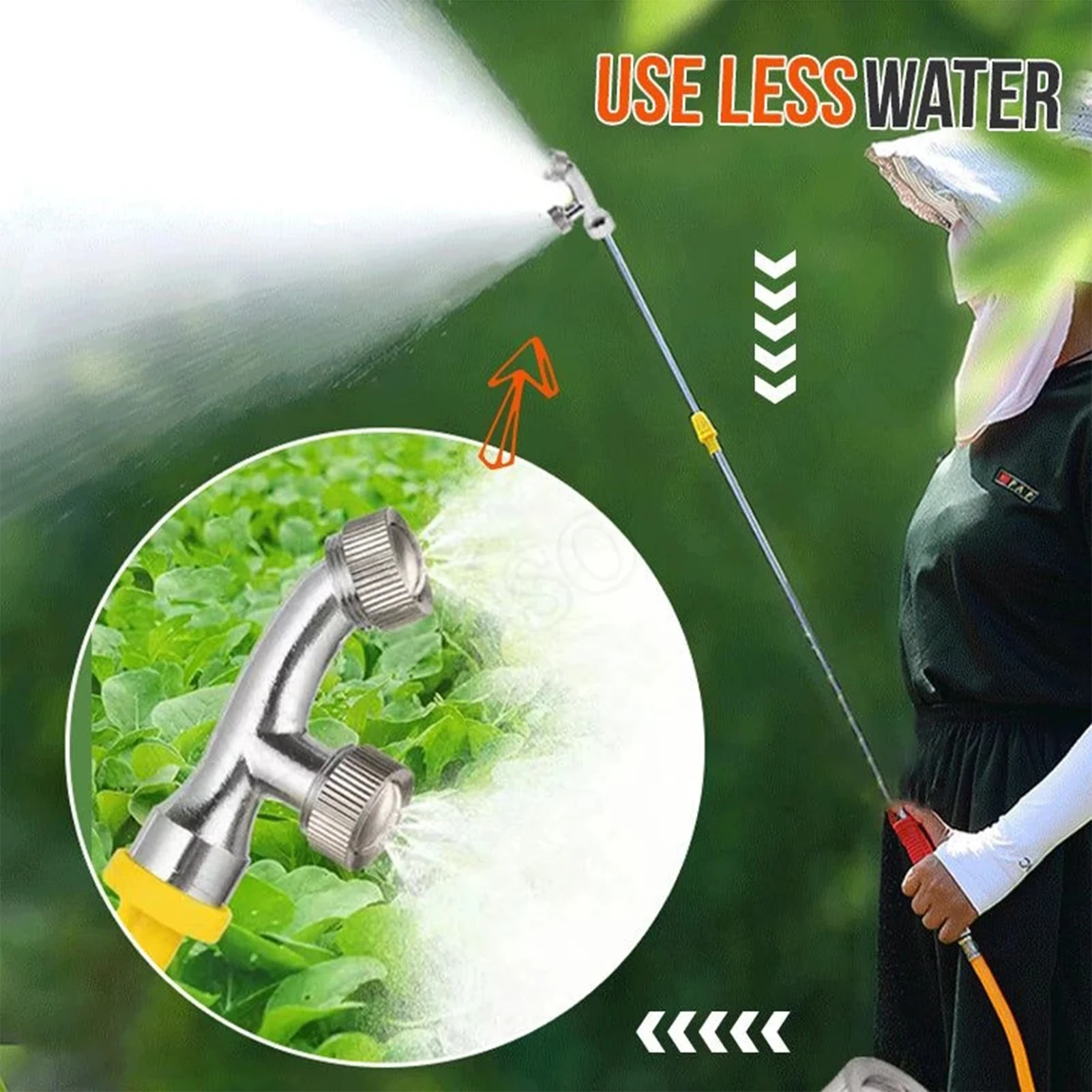 

Stainless Double Nozzle Head Water Saving Garden Agriculture Misting Nozzles,Agricultural Sprayers Accessories for Plant Care