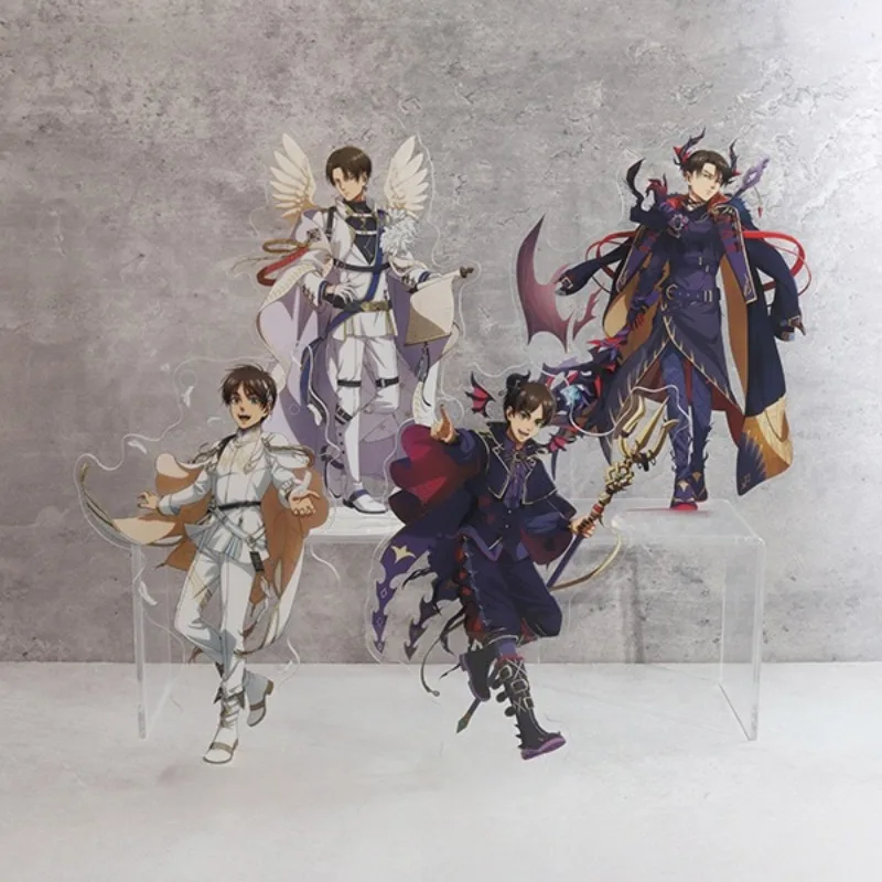 decoracao-de-mesa-attack-on-titan-ornamento-colecao-levi-ackerman-acessorios-eren-chaveiro-de-acrilico