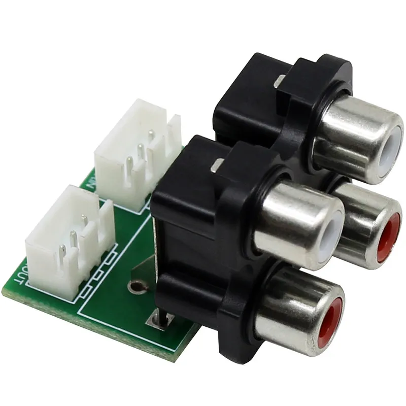 Adapter Board 4 RCA Audio Jack for XH2.54-3P DIY Speaker Accessory
