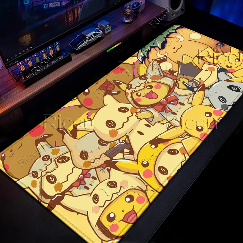 XXL Mousepad Laptop Japan Cool Anime Mouse Pad Large pokemon Mimikyu Gaming Mat Gamer PC Cabinet Keyboard Rug Desk Accessories