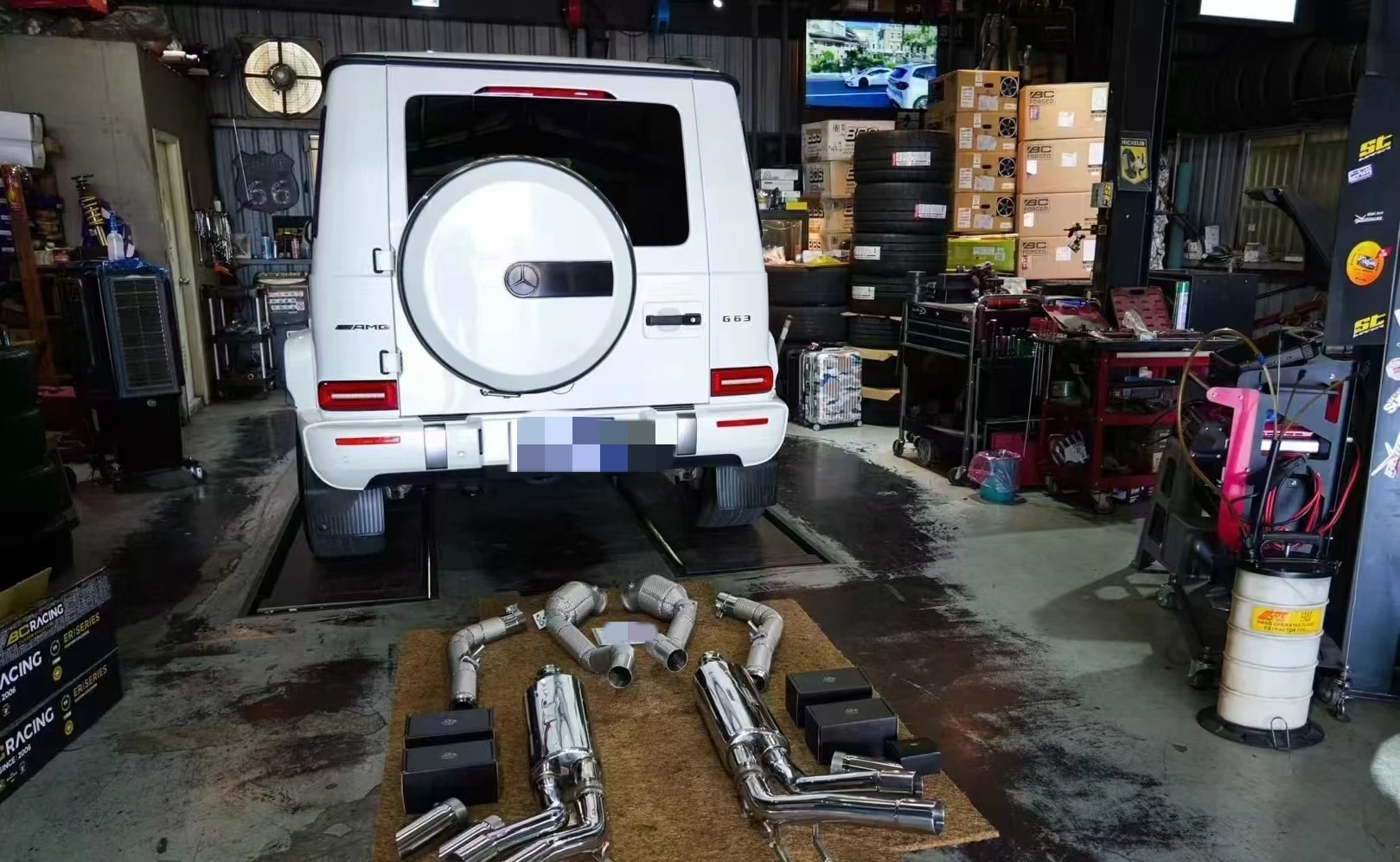ACE Hochleistungs-Sportauspuff-Kat-Downpipe für Mercedes-Benz G500 G550 G63 AMG W463 5.5TT 2009-2014 Edelstahl-Auspuffrohr – Detail 10
