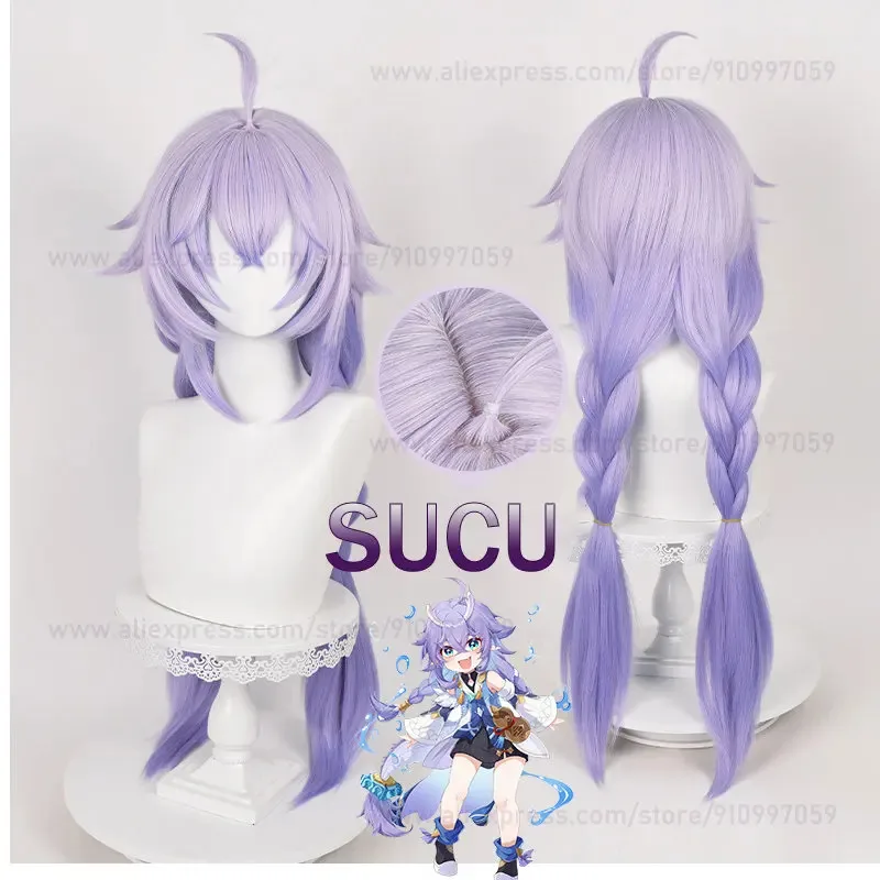 

Didi 2025 2025 hhhGame Honkai: Star Rail Bailu Косплей Длинный парик 85 см Хэллоуин Вечеринка COS Термостойкие синтетические волосы