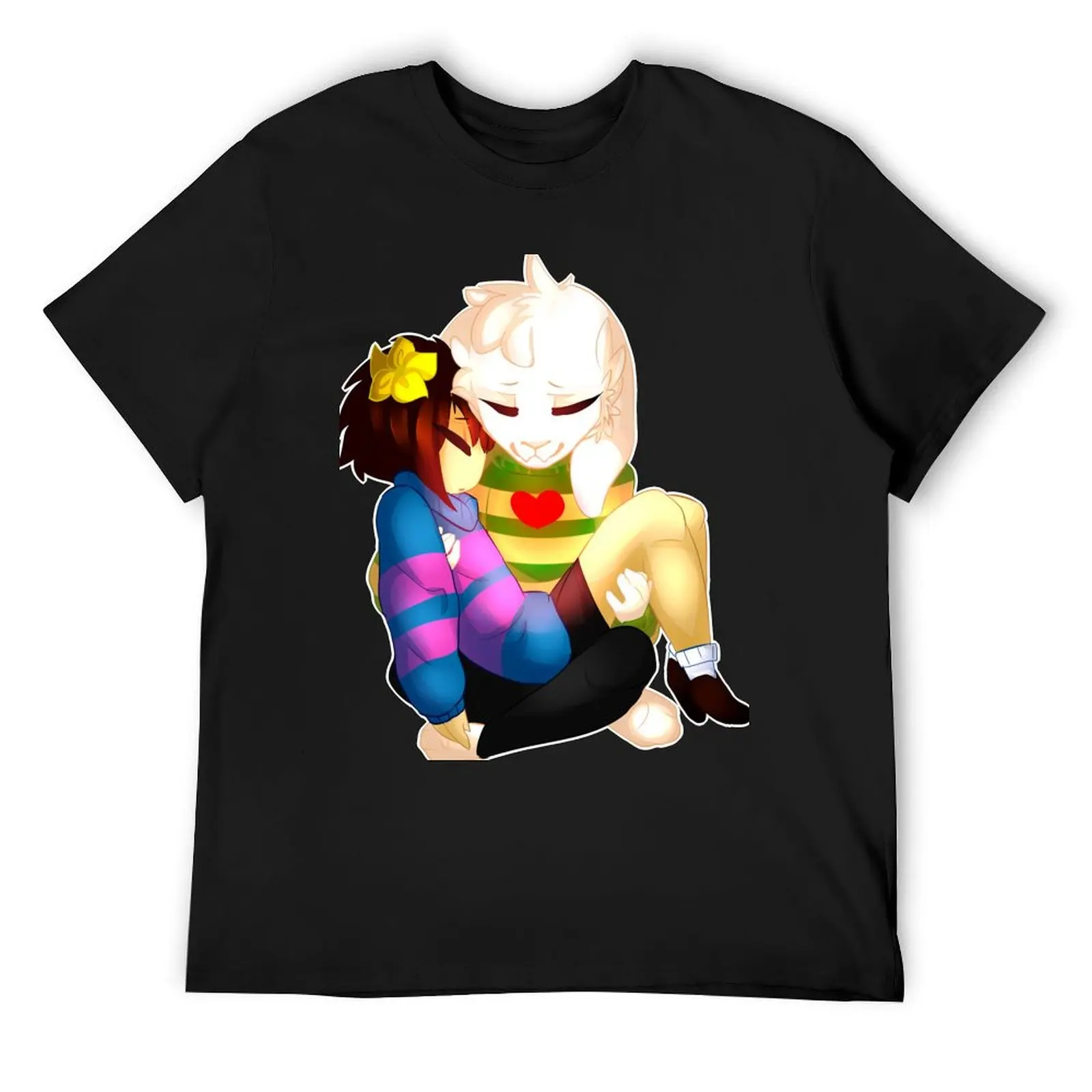 

Undertale - Asriel and Human T-Shirt plain blue archive custom shirt vintage men t shirts