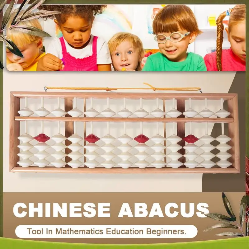 

New-Abacus Chinese Abacus Mathematic Education Teacher Calculator Hanging Abacus Teaching Abacus 58X19cm For Teacher