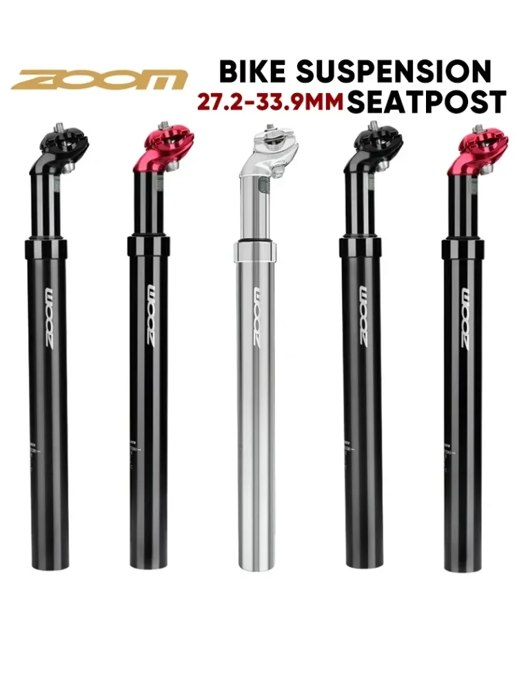 AliExpress Zoom ZOOM MTB Seatpost Shock Absorber Bicycle Seat Tube 40mm/50mm Travel Damping Bike Saddle Tube for E-bike Gravel Road Bike XC BMX