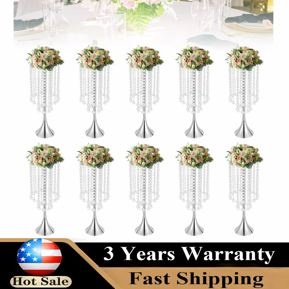 

Luxurious Crystal Flower Stand Wedding Centerpieces on Floor Tall Metal Stand Flower Vase for Wedding Party Dinner Event Decor