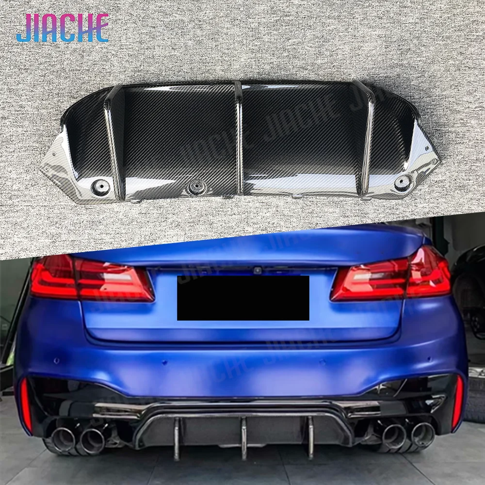 

JIACHE Dry Carbon Fiber Rear Bumper Lip Diffuser For BMW 5 Series F90 M5 2017-2019 Rear Bumper Diffuser Splitters Spoiler