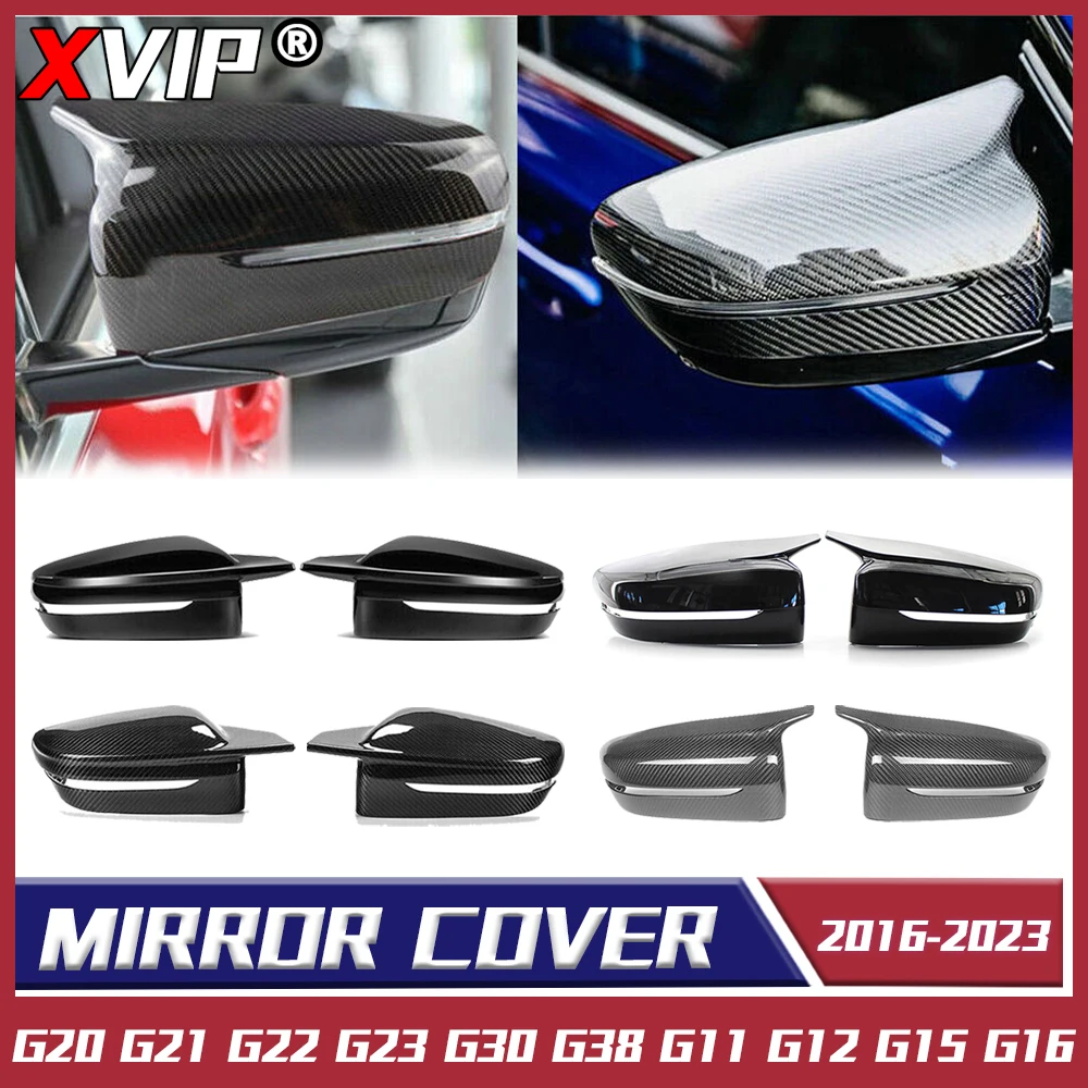 XVIP Carbon Fiber LHD/RHD Rearview Side Mirror Covers Caps For BMW 3 4 5 7 8 Series G20 G21 G22 G23 G30 G38 G11 G12 G15 G16 320i