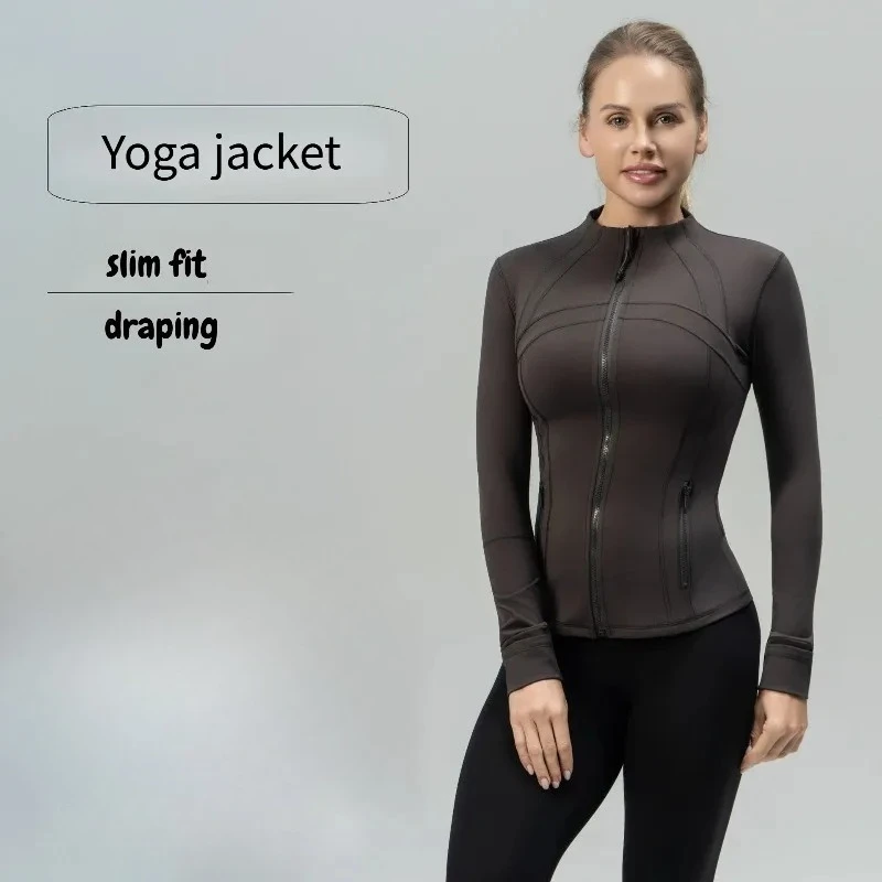 

Верхний костюм для йоги, облегающая и удобная куртка для похудения, женская куртка с длинными рукавами для спорта и отдыха, фитнеса