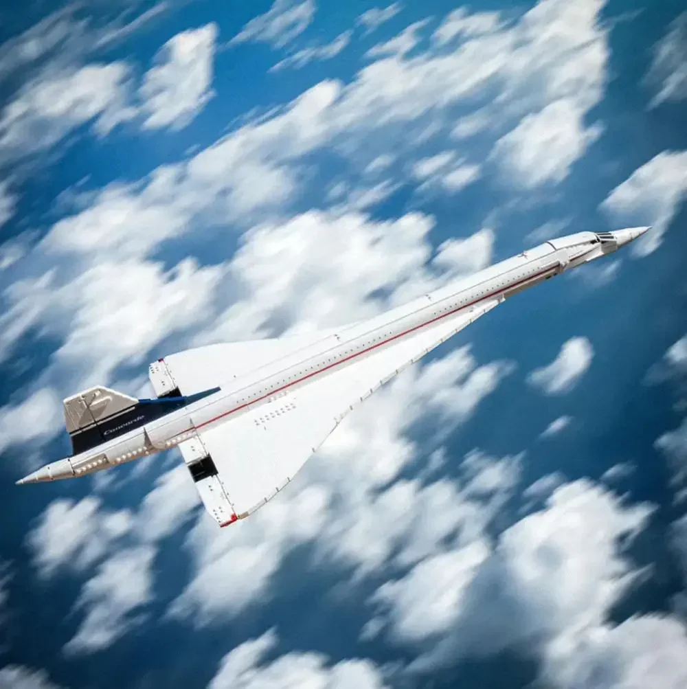 2023ใหม่10318 Airbus Concorde Building Kit World First Supersonic Airlinerกระสวยอวกาศรุ่นของเล่นเพื่อการศึกษาเด็ก