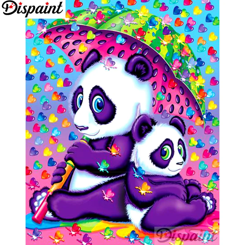 

Dispaint Full Square/Round Drill 5D DIY Diamond Painting "Cartoon panda" 3D Embroidery Cross Stitch Home Decor Gift A12692