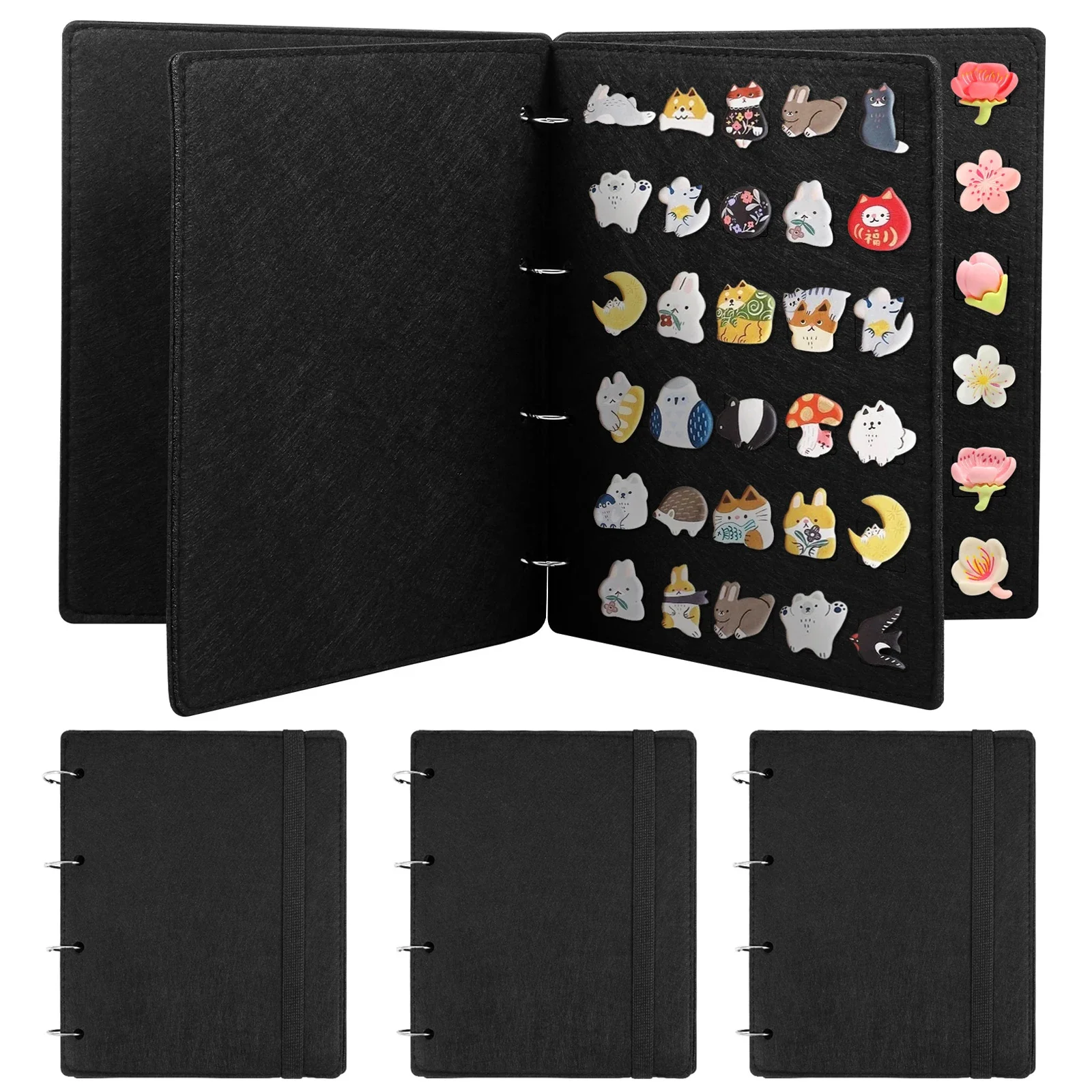 

3 Pcs Felt Pin Display Stand Shoe Charm Holder Badge Display Jewelry Storage Ornament Necklaces Pendants Earrings Organizer