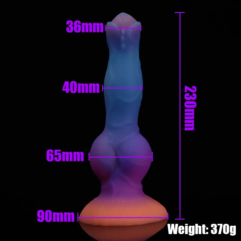 Female Masturbation Night Luminous Silicone Dog Penis Super Cool Dildo Anal Plug Vagina Massager Stimulator Sex Toys For Women