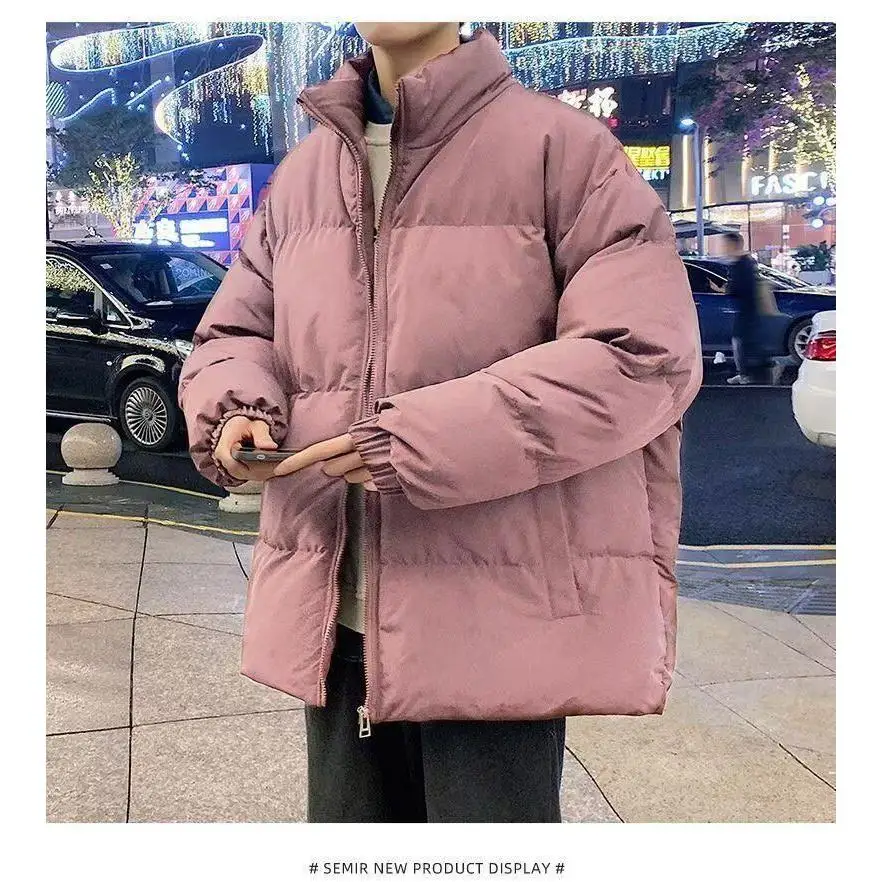 

Утепленная зимняя куртка Thiened для мужчин, теплое хлопковое пальто на подкладке свободного покроя с воротником-стойкой, молодежная модная повседневная одежда