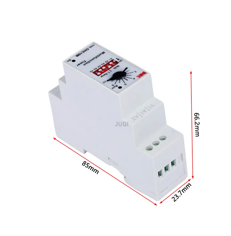 Čas elektromagnetické relé DHC19-M multifunkční čas prodlení elektromagnetické relé DIN bariéra montuje AC/DC 24-240V vstupní časovač