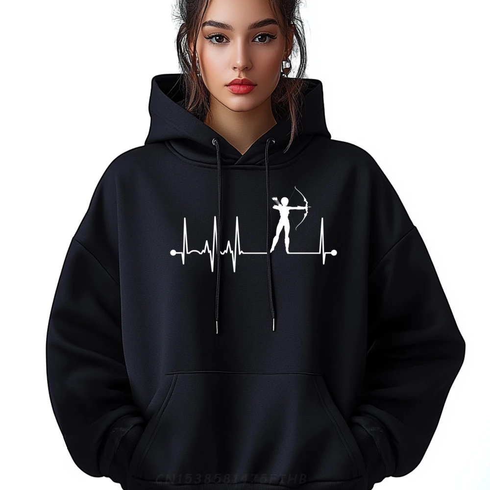 

Women Is Archer Heartbeat Ekg Bow Hunting Archery Pulse Teehoodie Tops Outdoor Christmas Sweater