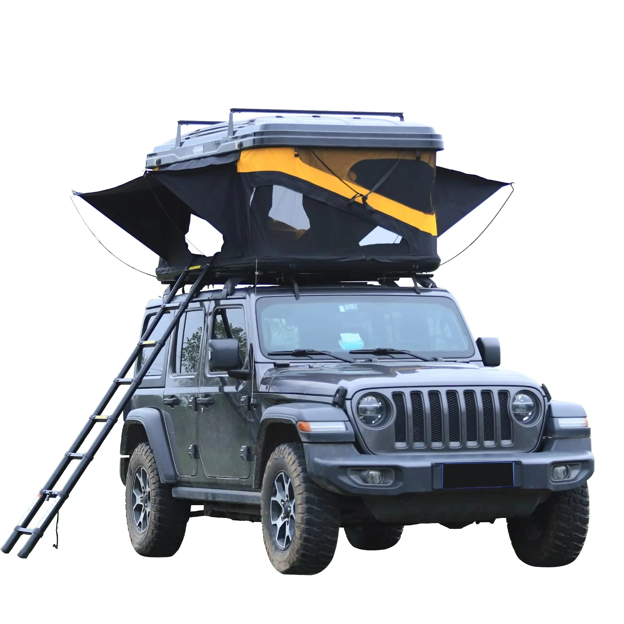Hot Sale ABS Hard Shell Car Roof Tent Rectangular Car Roof Tent Outdoor Folding Camping Truck Roof Tent Suitable for Camping