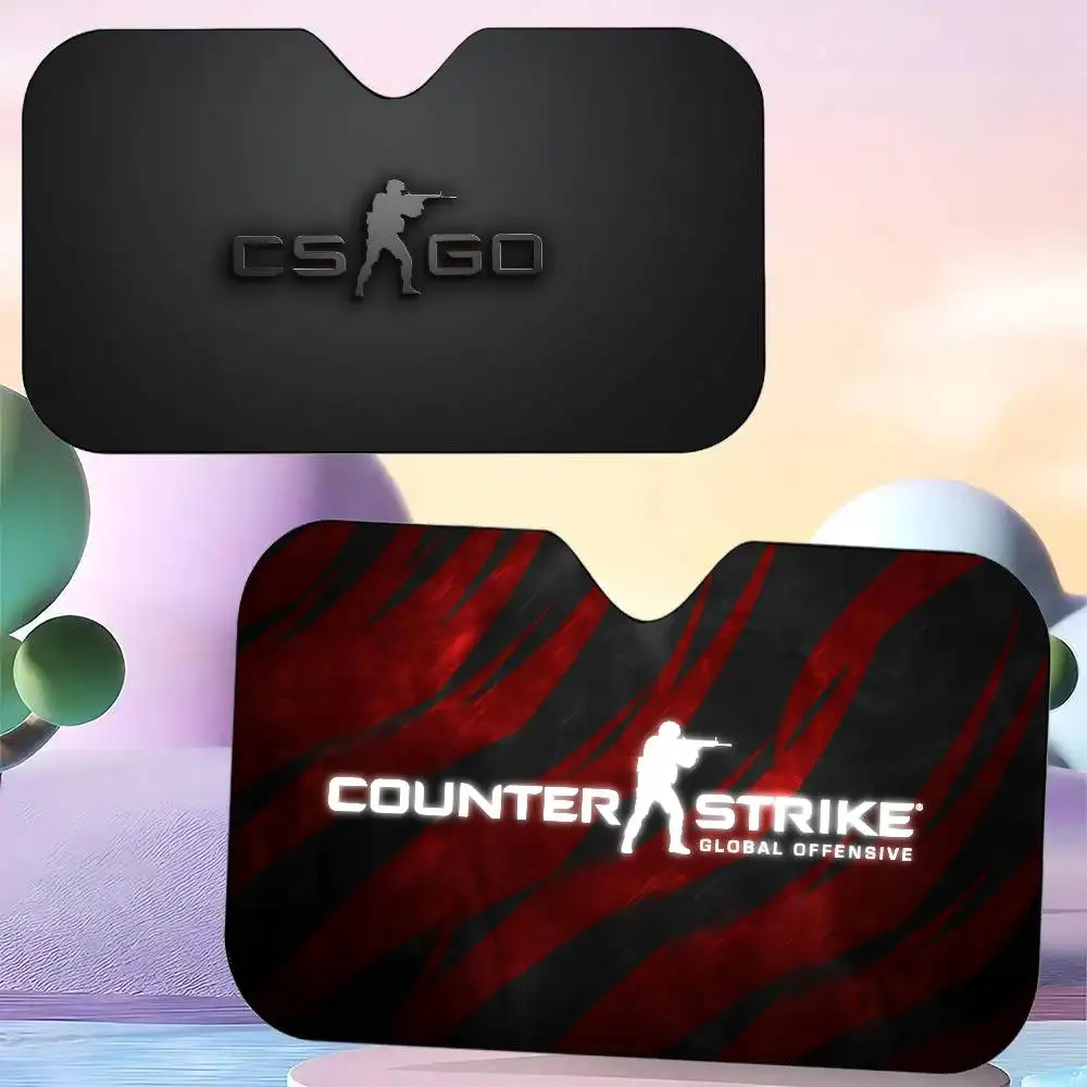 Windshield Sun Shade Car Solar Reflector Protector Window Visor Screen Cover Vehicle Windscreen Hot Game C-Counter-Strike 2 CSGO