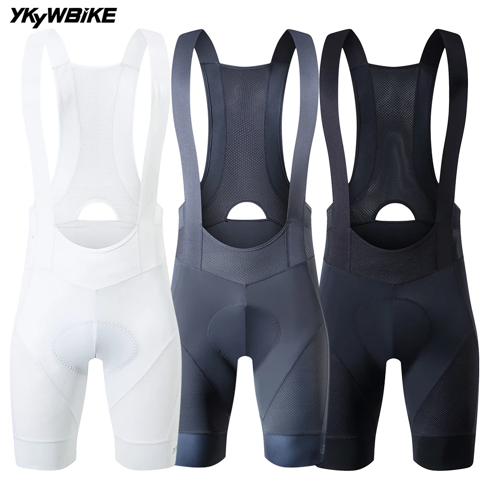 YKYWBIKE Cycling Bib Shorts Men Outdoor Road Bike Ride Sponge Padded Riding Bib Tights Bicycle Men's Cycling Clothing Mtb Short