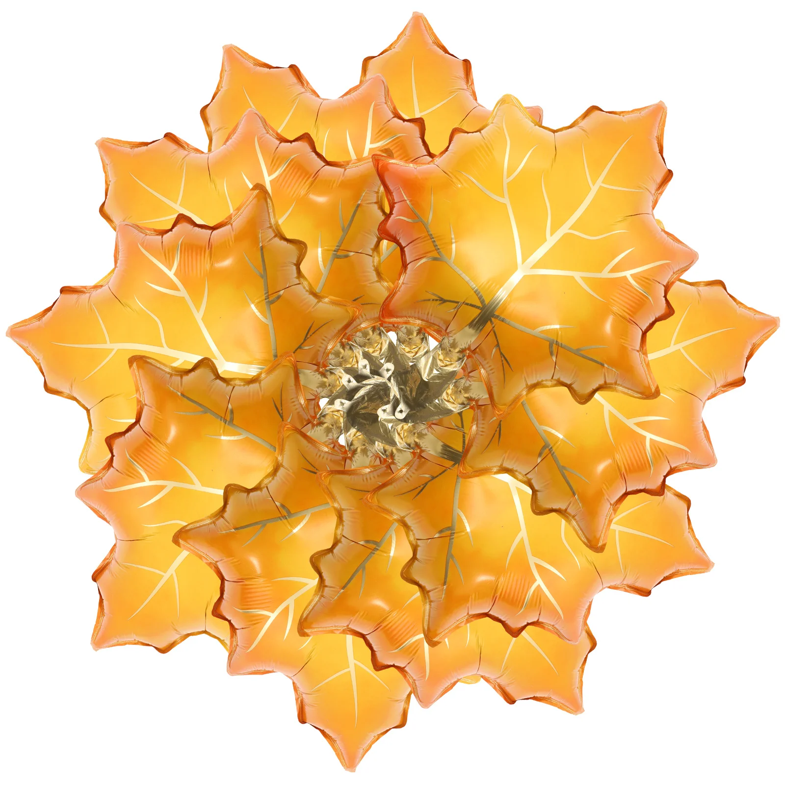 

10Pcs Decorative Maple Leaf Balloons Foil Balloon Ornament Thanksgiving Party Props Fall Maple Leaf Balloon Thanksgiving