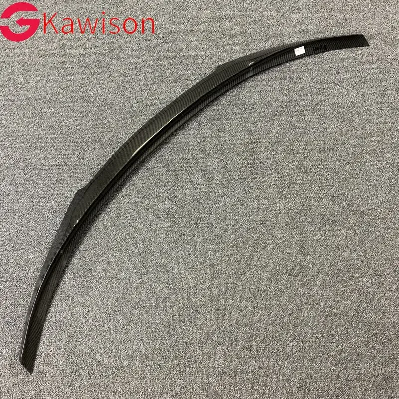for Maserati Quattroporte Car Styling Aspec Style Carbon Fiber Rear Trunk Lip Wing Spoiler Splitter 2013-2018