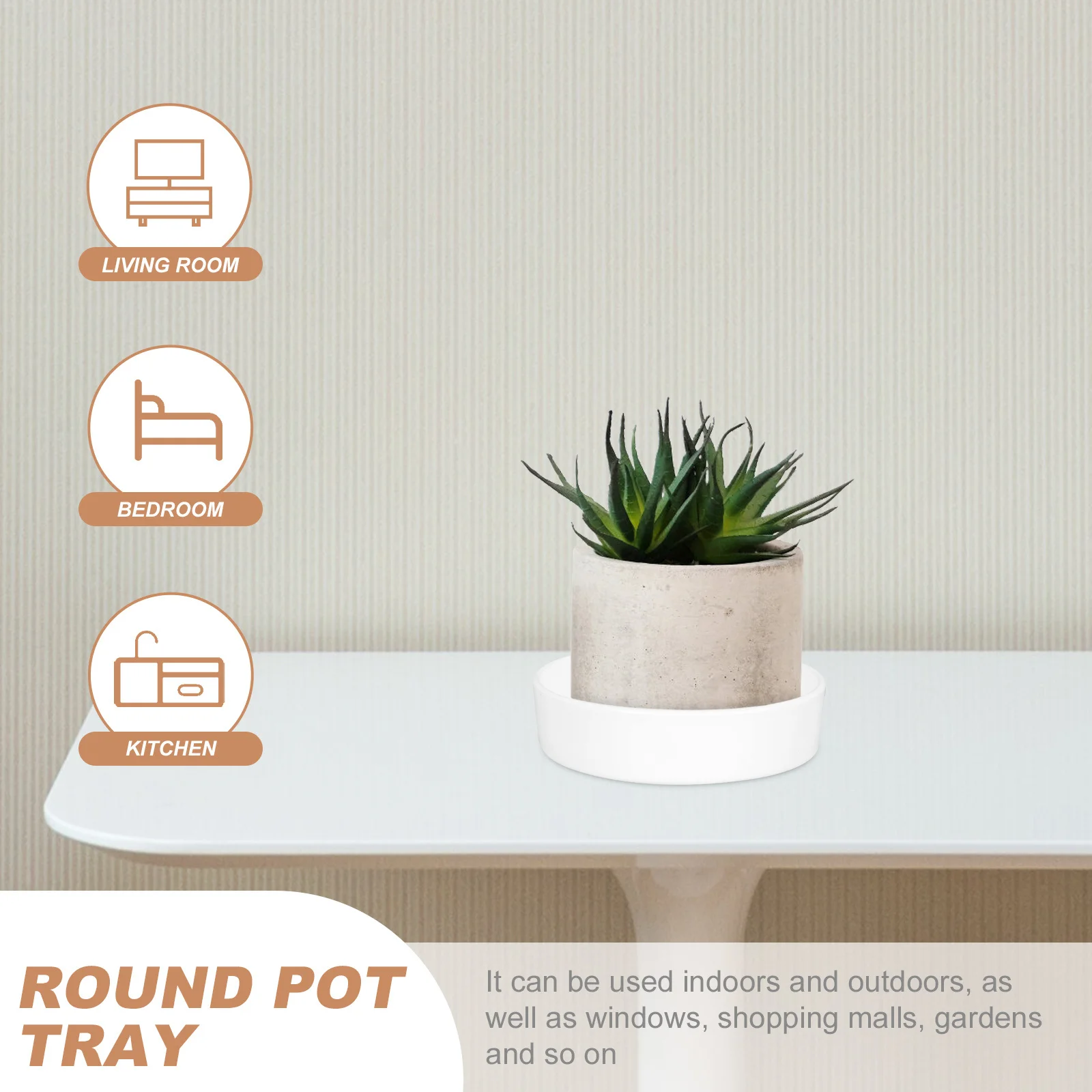 

8pcs Flowerpot Bottom Trays Round Potted Plant Trays Plastic Succulent Pot Tray For Garden Indoor Outdoor Use Plant Pot Base