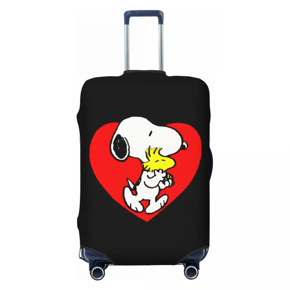 

Custom Snoopy Woodstock Love Luggage Cover Cute Suitcase Protector Covers Suit For 18-32 inch
